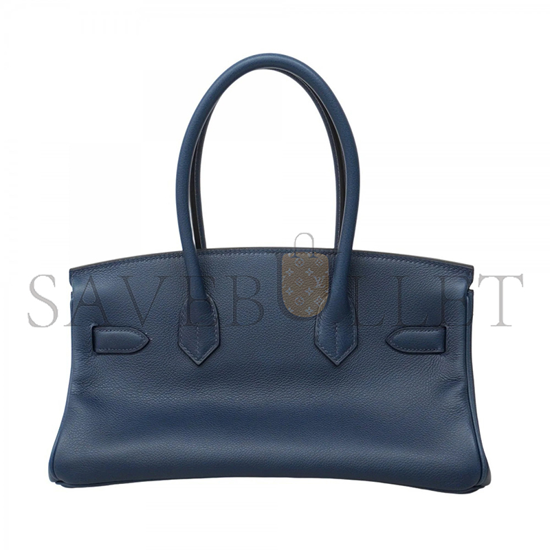 HERMÈS BIRKIN 29 EVERCOLOR SHOULDER BAG BLUE INDIGO (29*18*14cm)